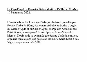 2022 09 10 CAP D AGDE- DOMAINE ST BERNARD AVEC L AFAN